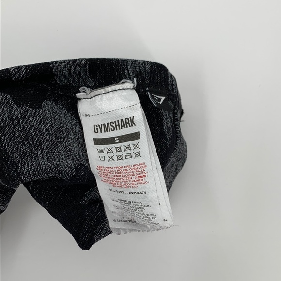 Gymshark leggings black gray camo active compression print women Small - Picture 5 of 5